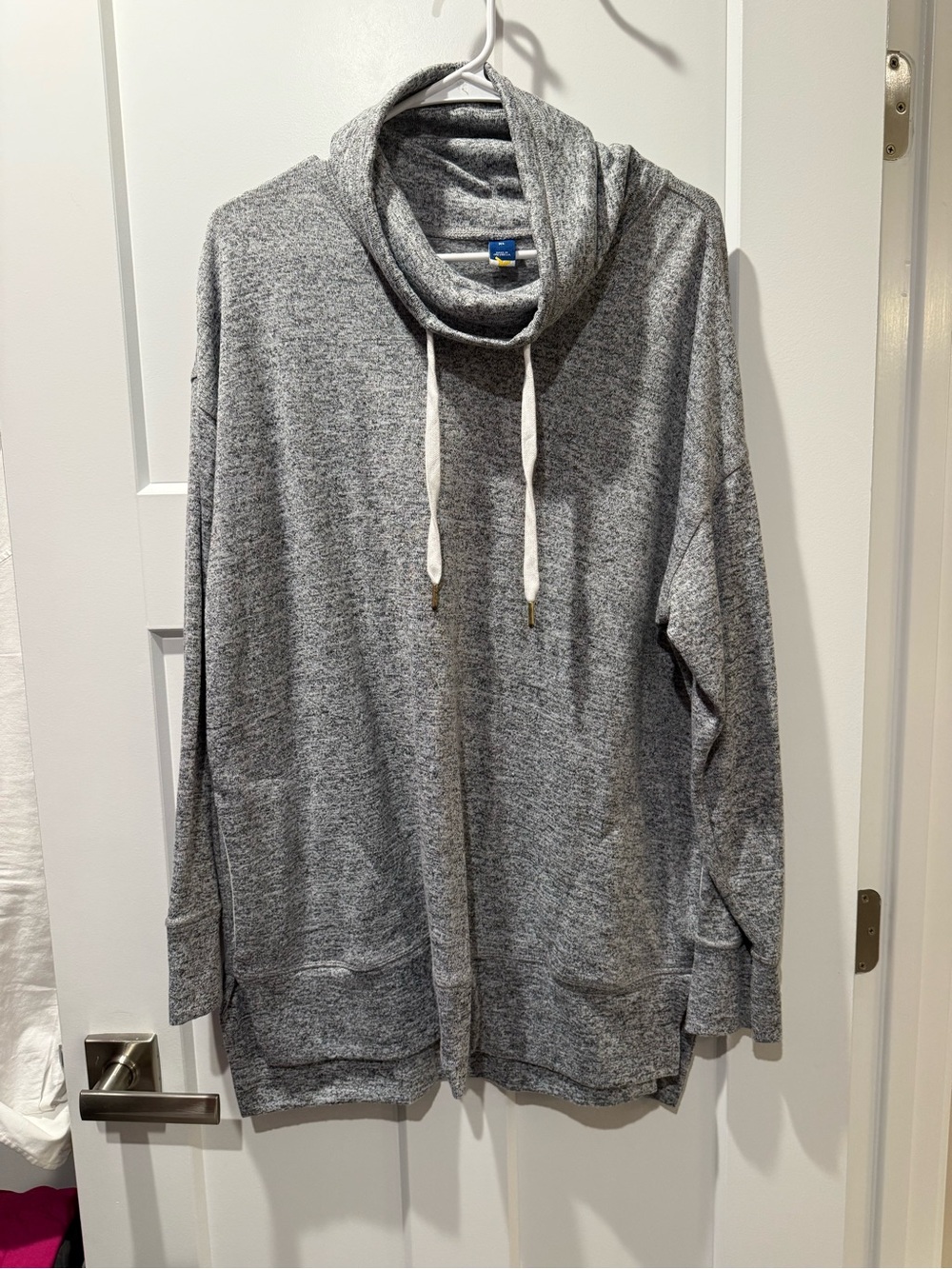 Old Navy Gray Cowl Neck Hoodie Sweater